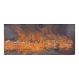 Carlos "Botong" V. Francisco, Burning of Manila, oil on canvas