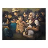 Salvador Cabrera, Mga Apo ni Lola, oil on canvas