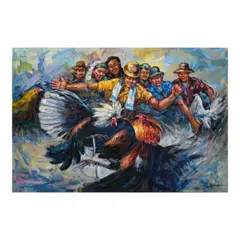 Pido Meimban, Sabong, acrylic on canvas