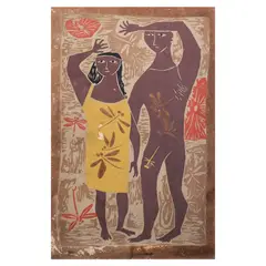 Lovers by José T. Joya, serigraph 46/210, sold Jan 2025