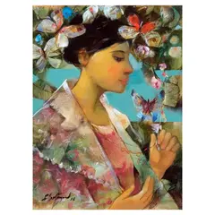 Flores #4 by Roger San Miguel, oil on canvas, sold Jan 2025