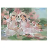 Jun Martinez, Story Time, watercolor on paper
