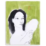 Marcel Antonio, White, conte crayon & charcoal on paper
