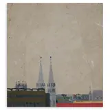 Ibarra dela Rosa, Rooftops, oil on canvas