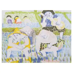 Norma Belleza, Farmers, pen and ink on paper