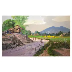 Crispin Lopez, Landscape, oil on canvas