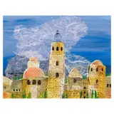 Manuel Baldemor, Medieval Village, acrylic on canvas