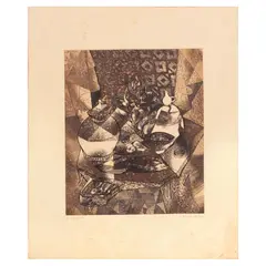 Manuel Baldemor, Filipino Food, etching