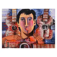 Paco Gorospe, Guitarista, oil on canvas