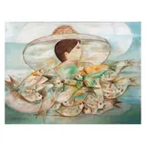 Paco Gorospe, Fish Vendor, oil on canvas