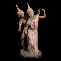 Lladro Large Figurine  Thai Couple Dancers by Lladrò, porcelain, sold Jan 2025