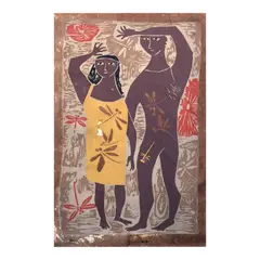 Lovers by José T. Joya, serigraph 46/210, sold Oct 2024