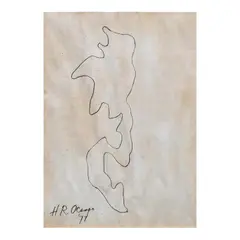 Hernando R. Ocampo, Abstract, pen and ink on paper