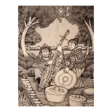 Mariano “Anoy” Amar Catague, Mother and Daughter, pen and ink on paper
