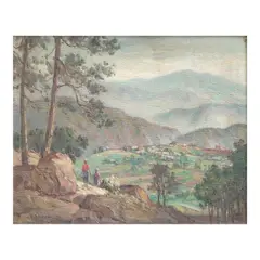 Miguel Galvez, Rural Scene, oil in canvas