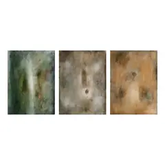 Bobby Nuestro, a.) Water Spirit I b.) Water Spirit IV c.) Water Spirit II, oil on paper