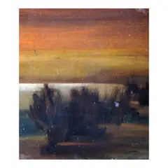 Untitled by Justin Nuyda, oil on paper, sold Oct 2024