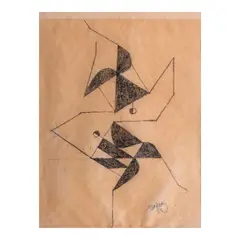 Arturo Luz, Performers, graphite on paper