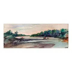 Untitled by Demetrio Diego, watercolor on paper, sold Oct 2024