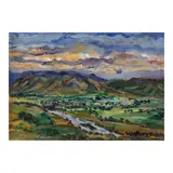 Andres Cristobal Cruz, Landscape, oil on canvas