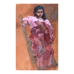 Irineo Miranda, Muslim Girl, watercolor on paper