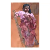 Irineo Miranda, Muslim Girl, watercolor on paper
