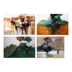 Edgar Doctor, a.) Abstractb.) Abstract Naturec.) Mountain Viewd.) Nature, b.) signed and dated 1973 (right)<br /> oil on canvas<br /> 24” x 36” (61 cm x 91 cm)<br /><br />