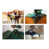 Edgar Doctor, a.) Abstractb.) Abstract Naturec.) Mountain Viewd.) Nature, b.) signed and dated 1973 (right)<br /> oil on canvas<br /> 24” x 36” (61 cm x 91 cm)<br /><br />