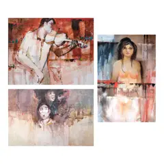 Edgar Doctor, a.) Violinistb.) Nude
c.) Untitled, b.) signed and dated 1974 (upper right)<br /> oil on canvas<br /> 36” x 24” (91 cm x 61 cm)<br /><br />