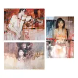 Edgar Doctor, a.) Violinistb.) Nude
c.) Untitled, b.) signed and dated 1974 (upper right)<br /> oil on canvas<br /> 36” x 24” (91 cm x 61 cm)<br /><br />