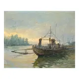 Romulo Galicano, River scene (San Pascual, Hagonoy, Bulacan), oil on canvas