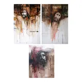 Edgar Doctor, a.) Kristo b.) Abstract Kristoc.) Untitled, b.) signed and dated 1973 (left)<br /> oil on canvas<br /> 36” x 24” (91 cm x 61 cm)<br /><br />