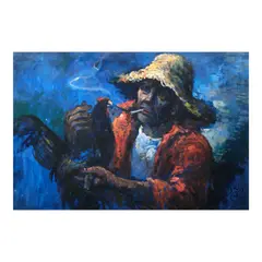 Salvador Cabrera, Sabungero, oil on canvas