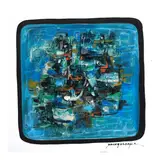 Paco Gorospe, Blue Abstract, oil on canvas