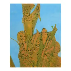 Towering Florets by Juvenal Sansó Garrit, acrylic on paper, sold Oct 2024