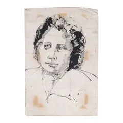 Portrait of a Lady by Onib Olmedo, pen and ink on paper, sold Oct 2024