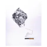 Patricia Perez Eustaquio, Casting Figures II: Black Dust, Gold Leaf, graphite and gold leaf on paper