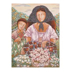 Mario Parial, Mother and Son, oil on canvas