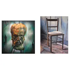 Dominique Alfonso, a.) Untitled b.) Ascension I, b.) signed (lower right)<br /> oil on canvas<br /> 40” x 30” (102 cm x 76 cm)