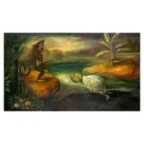 Froilan Calayag, The Monkey and the Tortoise, oil on canvas