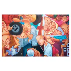 Richard Montero, Kung Ano Kung Sino At Kung Saan, acrylic on canvas