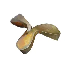 Eduardo Castrillo, Ying and Yang, handcrafted sculpture on natural brass finish