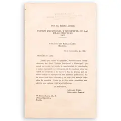Rufina Luna, El Municipio Filipino en Funciones, 1922 Manila: Oriental Commercial Company Inc. 361 pages