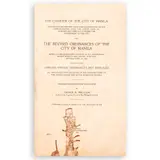 George Arthur Malcolm, The Charter of the City of Manila and The Revised Ordinances of the City of Manila