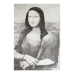 Alex Navarro Uy, Monalisa (Pinay Style), lithograph