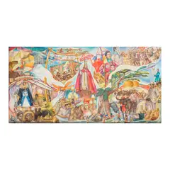 Salvador Juban, Angono Fiestas, oil on canvas