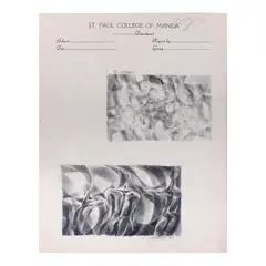 a.) Abstract b.) Abstract by Cesar Legaspi, graphite on paper, sold Jul 2024