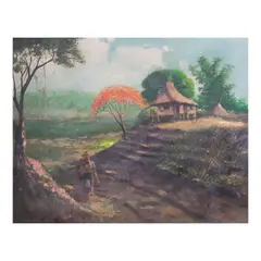 Kubo by Romeo Enriquez, oil on canvas, sold Jul 2024