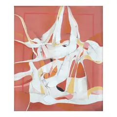 Mariano Madarang, Forms on Red, acrylic on canvas