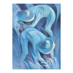 Farmer by Benjamin San Miguel, oil on canvas, sold Jul 2024